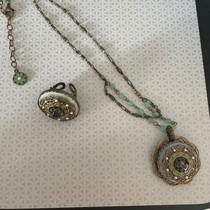 Amazonite Round - Aqua Opal Necklace